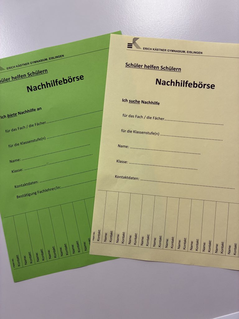 Nachhilfebörse Formular 3